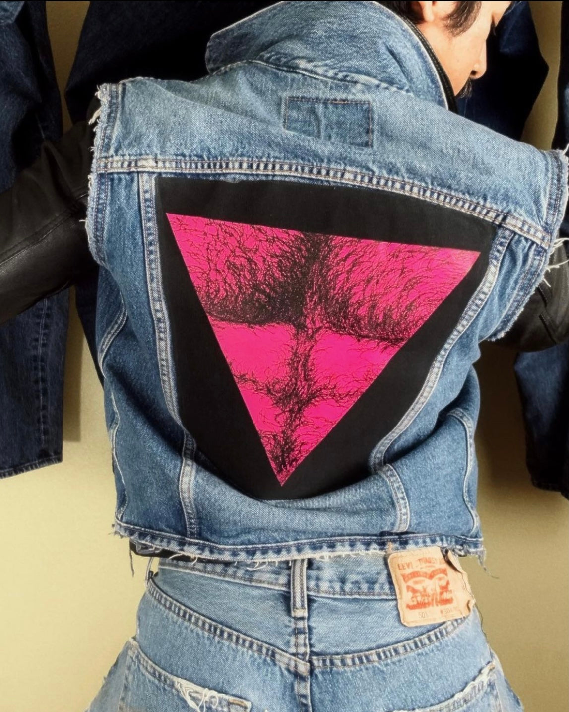 Pink Triangle Canvas Patch