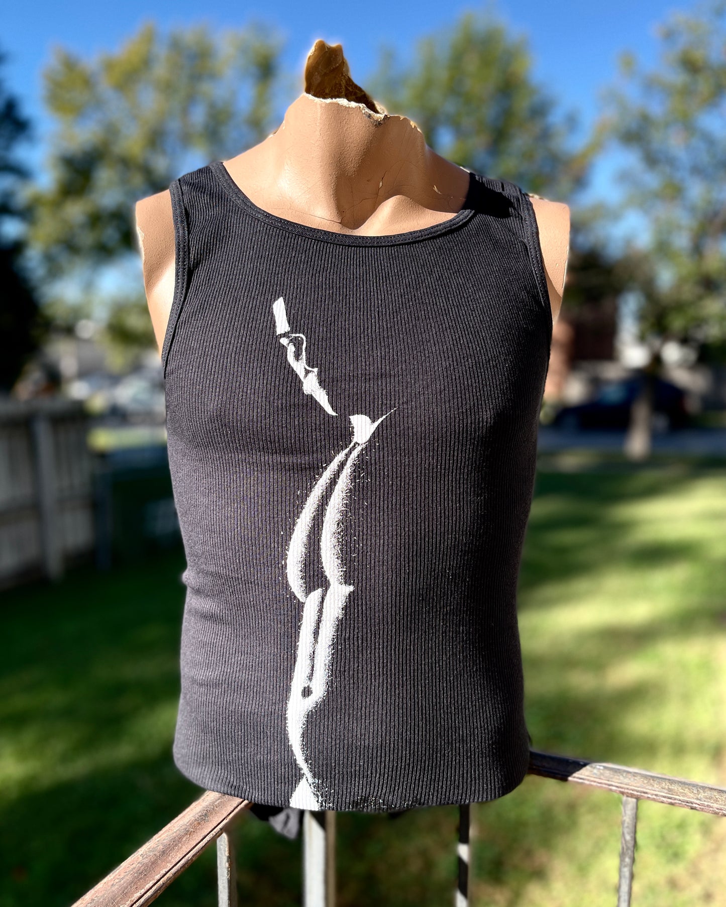 Sliver Ribbed Tank Top