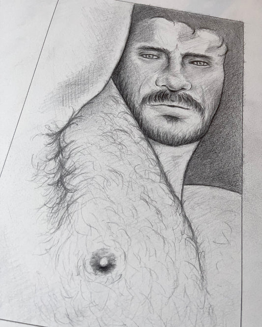 Blue Eyes Original Drawing