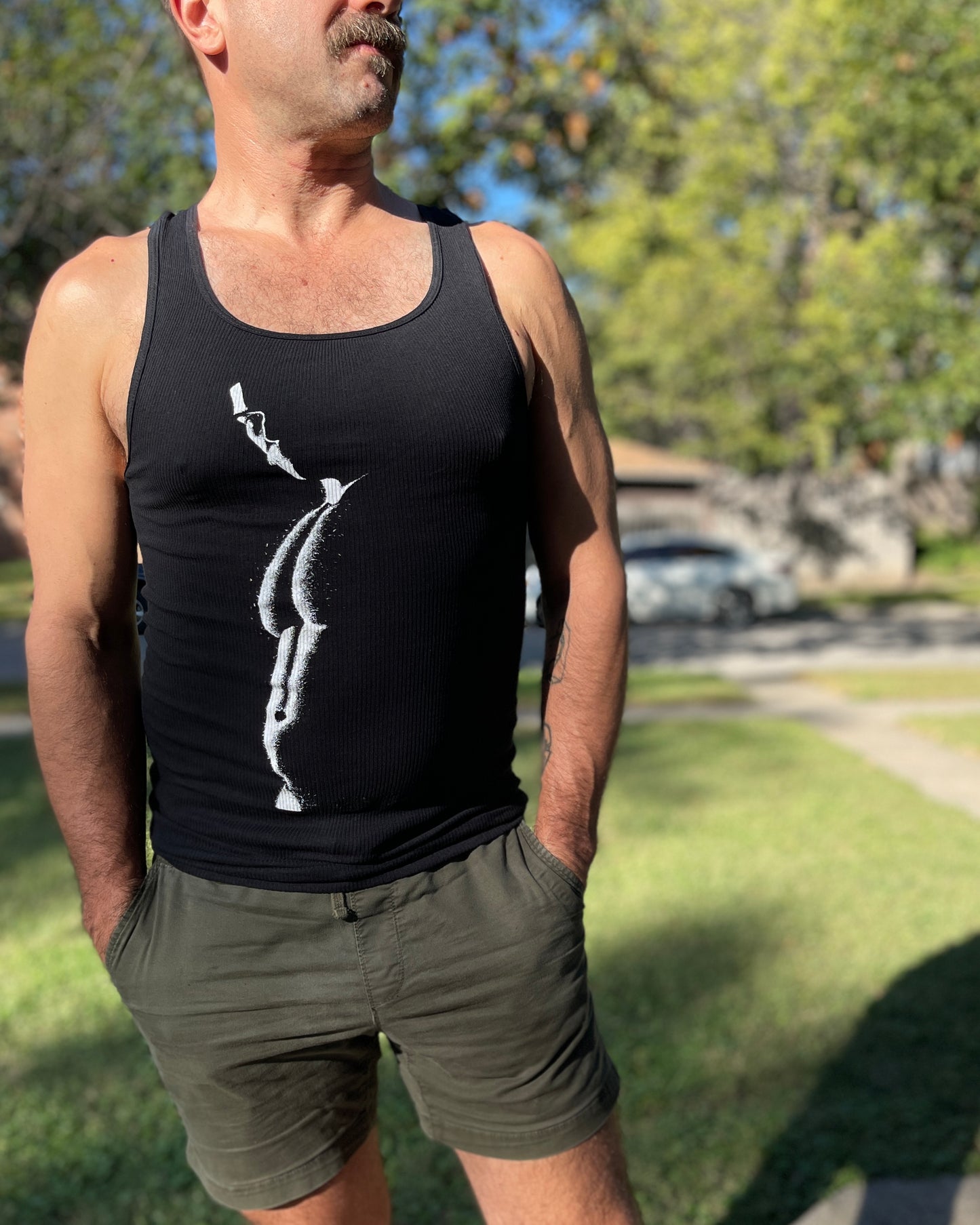 Sliver Ribbed Tank Top