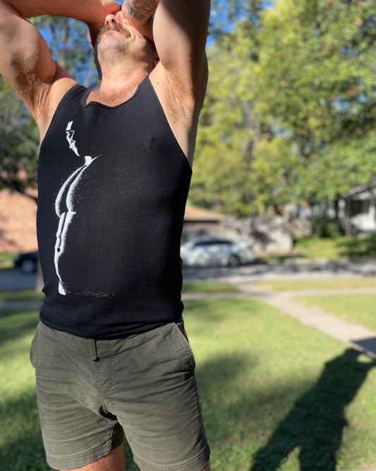 Sliver Ribbed Tank Top