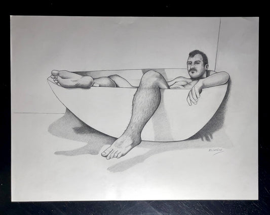 The Bathtub Original Drawing