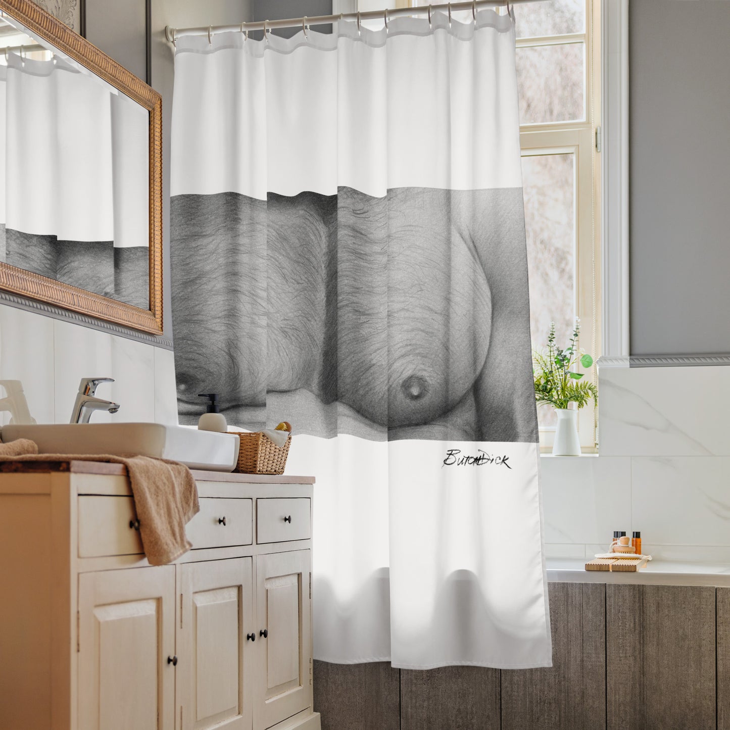 Dirty Pillows Shower Curtain